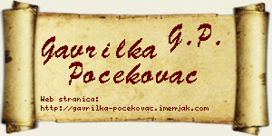 Gavrilka Počekovac vizit kartica